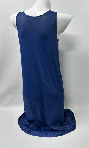 Vintage Vanity Fair Womens Navy Nightgown & Robe Peignoir Set Nylon Size Small - Picture 5 of 16