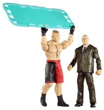 WWE Battle Pack Brock Lesnar vs. Paul Heyman with Stretcher Action Figure, 2-Pac
