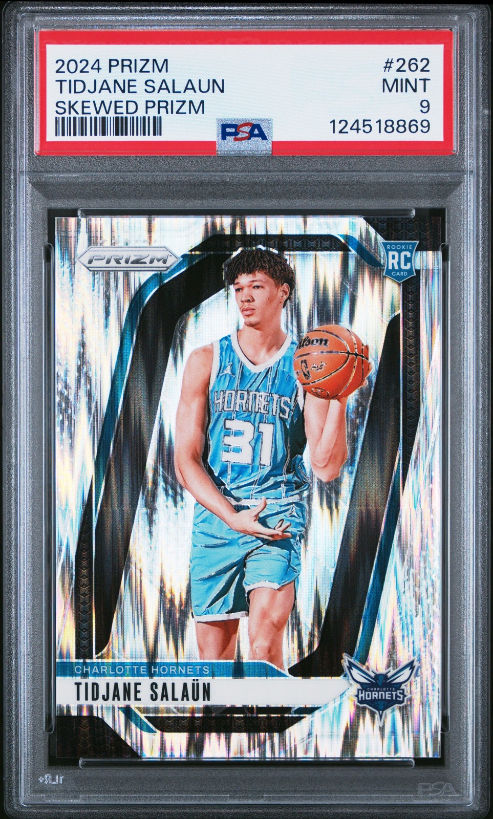 2024 Panini Prizm #262 Tidjane Salaun Skewed Prizms Rookie Card RC /249 PSA 9