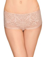 NEW Wacoal SM Net Effect Panty Boy Shorts Underwear 845340 Beige 89802