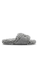 BALENCIAGA Furry Gray Slides New  Authentic
