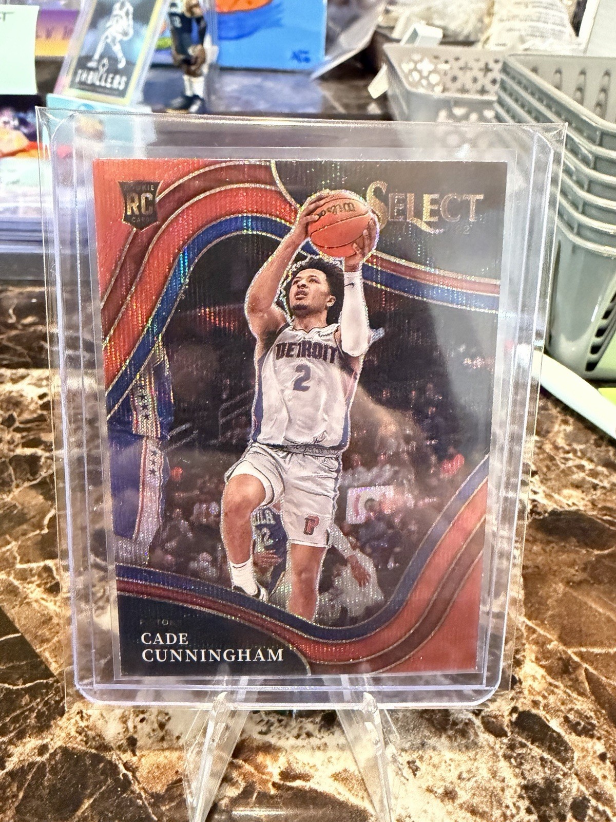 Cade Cunningham 2021-22 Panini Select #288 Courtside Red Wave Prizm Rookie