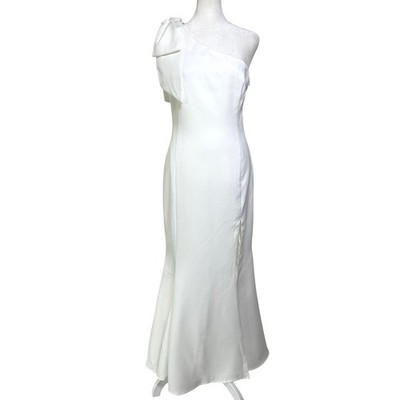 Petal and Pup Size Medium White Bridal Wedding Bow Mermaid Gown Maxi Dress NWOT