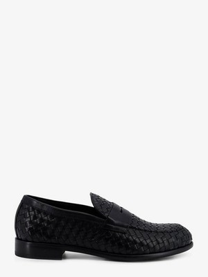 DOUCAL'S Adler Woven Black Leather Loafers New & Authentic