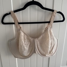 WACOAL 857210 Visual Effects Minimizer Full Coverage Unlined Lace Bra 38G Beige