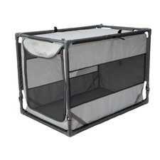 Sport Pet Designs Gray Large Folding Dog Kennel Portable Travel Pet Crate
