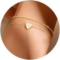 Charm Armband Mit Buchstaben Herz Perle Silber Gold FüR Damen MäDchen Geschenk