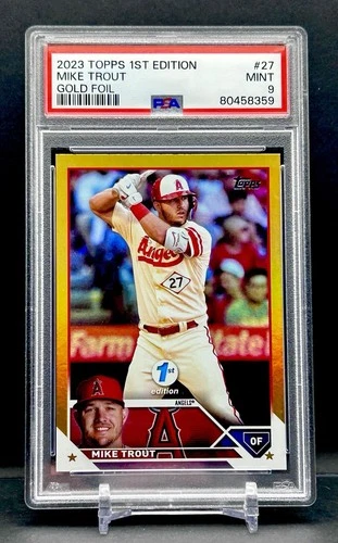 2023 Topps 1st Edition MIKE TROUT Gold Foil PSA 9