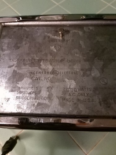 Tostapane vintage GE General Electric modello A3T146 2 fette completamente testato - Foto 9 di 14
