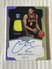 2018-19 Dominion Rookie Showcase Omari Spellman RPA On Card Auto /15 Villanova. rookie card picture