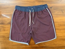 Fair Harbor 8" Brief Lined Performance Shorts Men's XL Red Blue