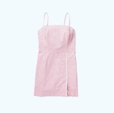 New Lilly Pulitzer Jesse Romper Pink Cosmo Stripe Sz 8