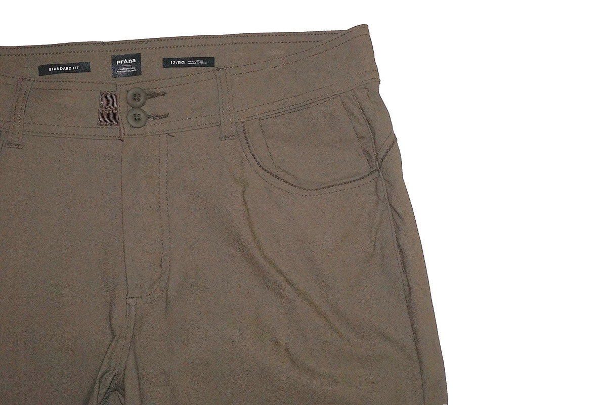 Prana Halle Pant Slate Green Stretch Nylon Convertible Roll-up UPF sz 12 reg wms View 4