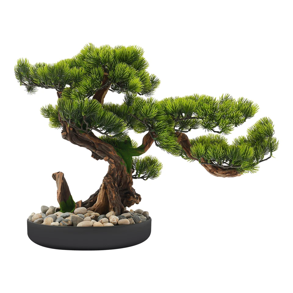 Desktop Artificial Bonsai Tree Artificial Bonsai Pine Tree Realistic Fake Plant - Image 3 of 4