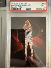 2024-25 Panini Silhouette Rookie Zaccharie Risacher Black FOTL  /7 RC PSA 9