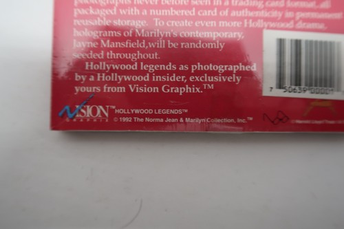 Juego de 4 tarjetas holográficas selladas de colección Marilyn Monroe Hollywood Legends en caja original - Imagen 8 de 10