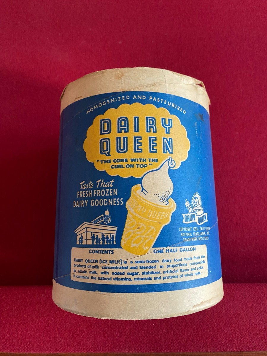 1953, Dairy Queen, Ice Cream Container (1/2 Gallon) Scarce