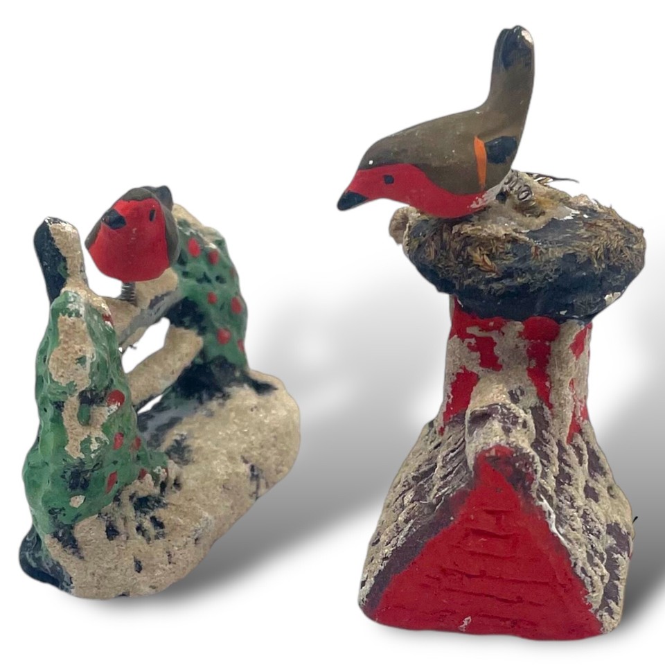 German Composite Christmas Birds Roof House Fence eBay