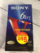 Sony T-120 Blank VHS High Durability Premium Grade 6hrs EP NEW SEALED