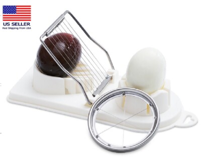 2-in-1 Stainless Steel Egg Slicer Mushroom Tomato Chopper Kitchen Cutter Tool