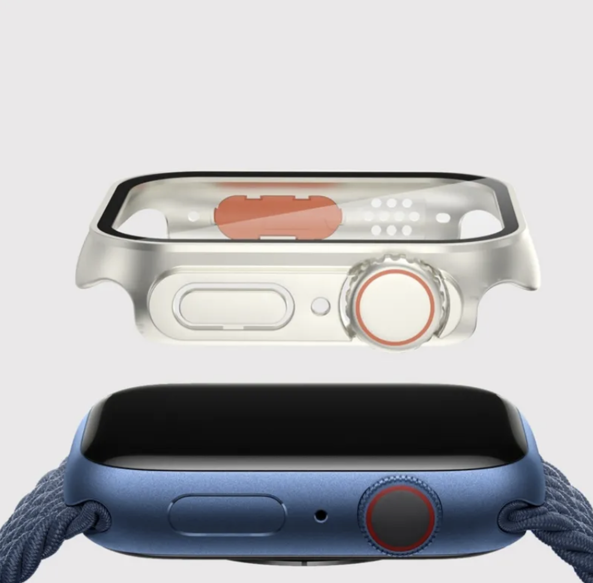 Case for Apple Watch 45, 41, 44 mm Screen Protector Cover+ Glass 