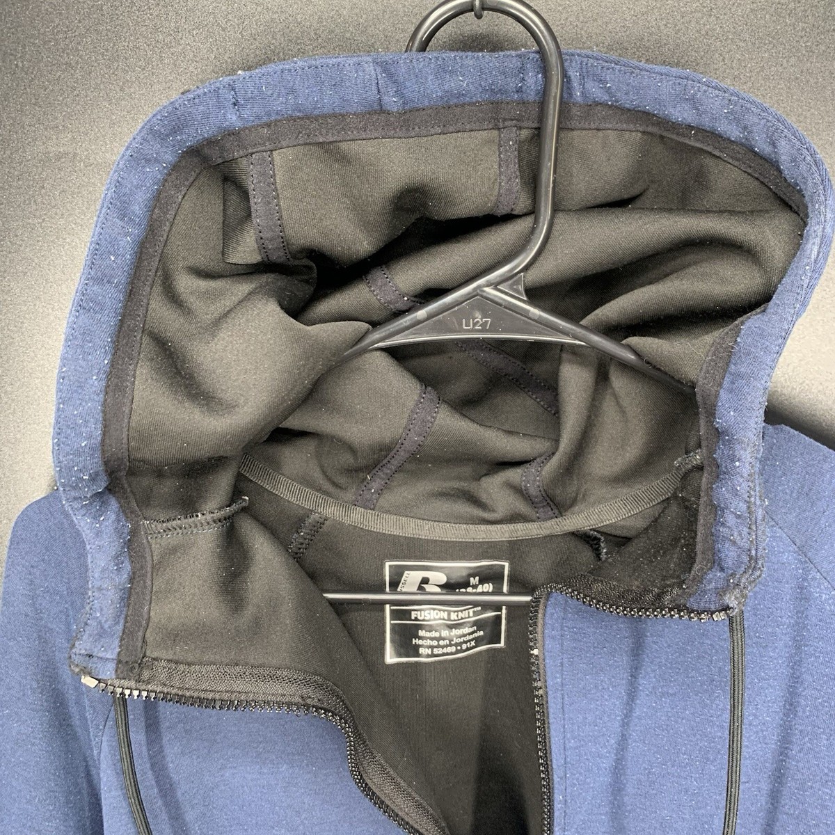 Russell Fusion Knit-Mens Zip-Up Casual Track Warm-Up Jacket Hoodie