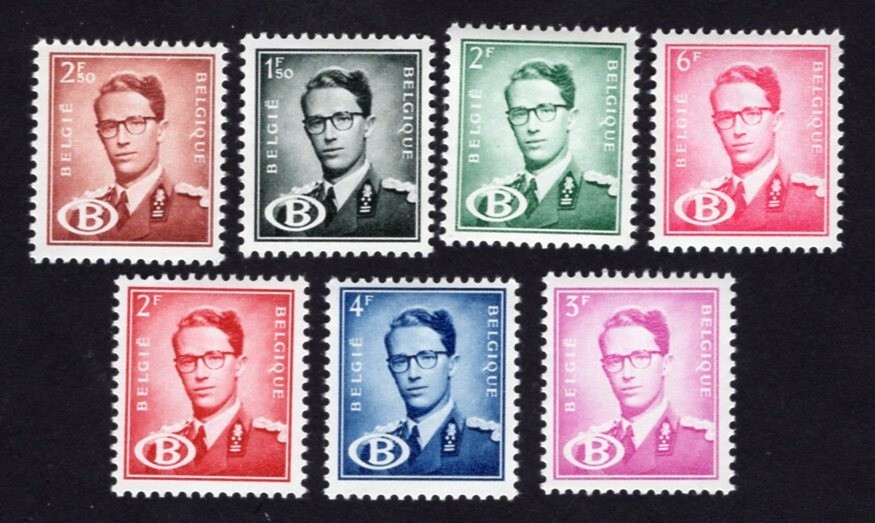 Belgium 1954-59 stamps Mi#56-62 START10%ONLY MH CV=90$