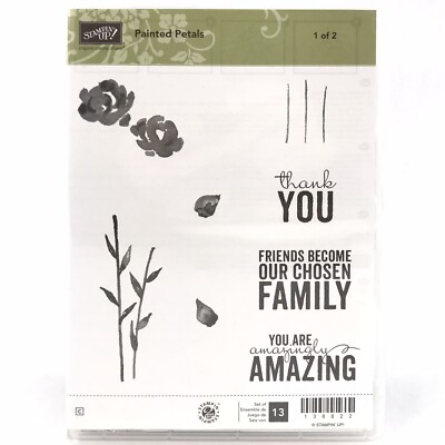 Stampin Up Painted Petals Stamp Set 1 of 2 New 138822 Set of 13 Stamps ...