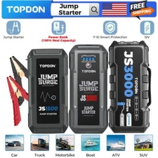 TOPDON JS1200 JS2000 JS3000 Car Jump Starter Booster Jumper Box Power Bank US