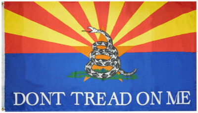 Arizona Gadsden Don't Tread On Me DTOM 100D Woven Poly Nylon 3x5 NRA Flag Banner