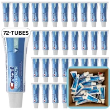 72/PK Crest Pro-Health Clean Mint Toothpaste, Travel Size Bulk Toothpaste .85 oz