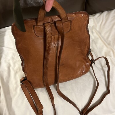 Vilenca Holland Brown Woven Leather Backpack Purse | eBay display picture 2