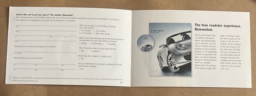 Porsche Boxster Mailer Ad Vintage Promo - Picture 3 of 4