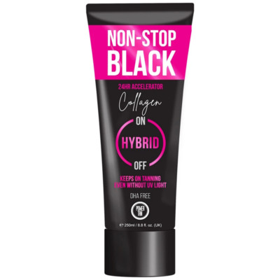 Power Tan Non-Stop Black Collagen Sunbed Bräunungslotion Creme Beschleuniger 250ml