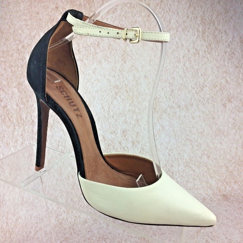 Heel Ankle Strap Pointed Toe Pumps 8M 