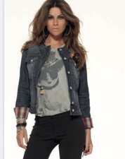 DENNY ROSE GIUBBOTTO jeans art. 1985  con spille introvabile