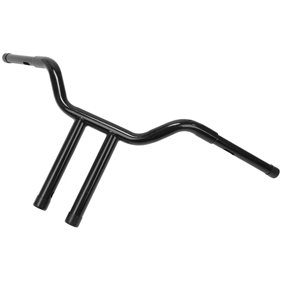Manillar barra en T de 14" para Harley Dyna Low Rider Street Bob FXDC negro brillante Foto 3 de 4