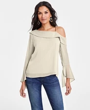 I.N.C. INTERNATIONAL CONCEPTS WOMENS ASYMMETRIC CHAIN-STRAP NATURAL XXL