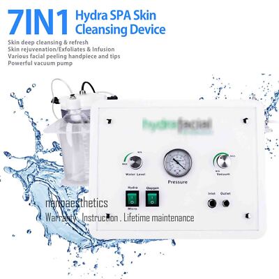 7in1 Diamond Hydra Dermabrasion Facial Skin Cleaning Peel Spa Beauty Machine US