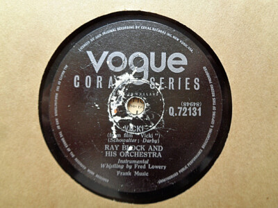 RAY BLOCK - Vicki / Donkey Tango 78 rpm disc