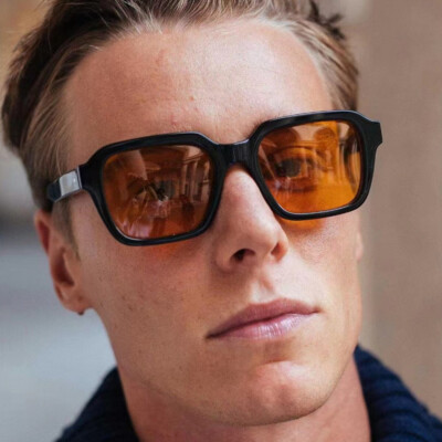 Square Retro Acetate Sun Reading Glasses Men Women Vintage Dark Black Full Rim
