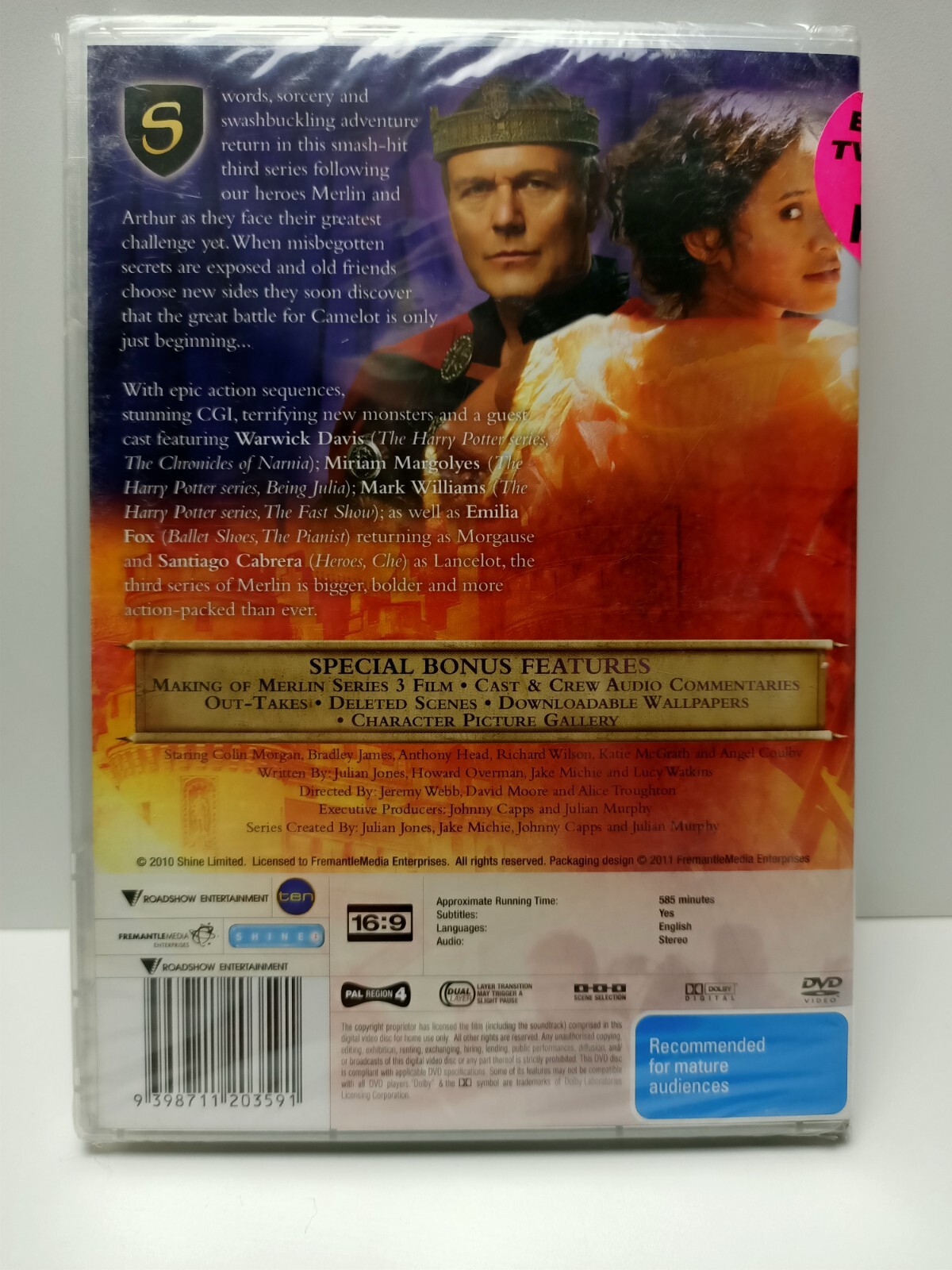 The Adventures of MERLIN Colin MORGAN TV Series THREE (5 DVD SET) NEW ...