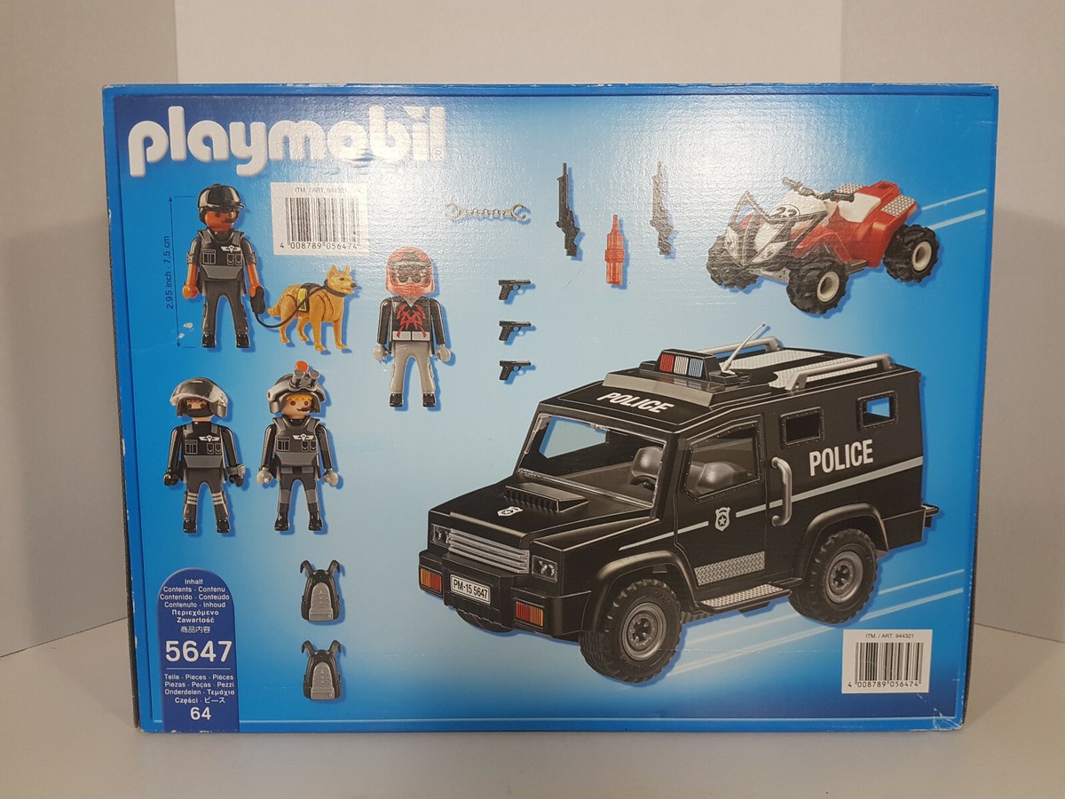 Playmobil City Action 5647 Police Hummer 64 pc OOP New | eBay