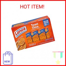 Lance Sandwich Crackers, ToastChee Peanut Butter, 20 Individually Wrapped Packs,