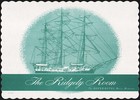 Vintage placemat THE RIDGELY ROOM ship pictured Dover Hotel Delaware n-mint+ — photo 1
