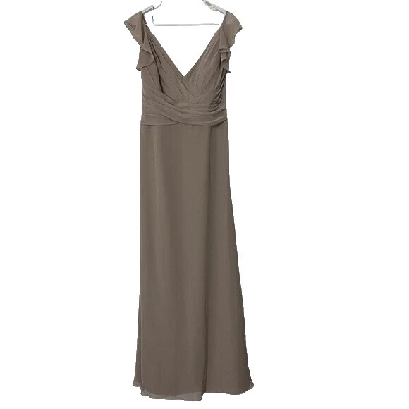 Cap Sleeve Brown Bridesmaid Dresses