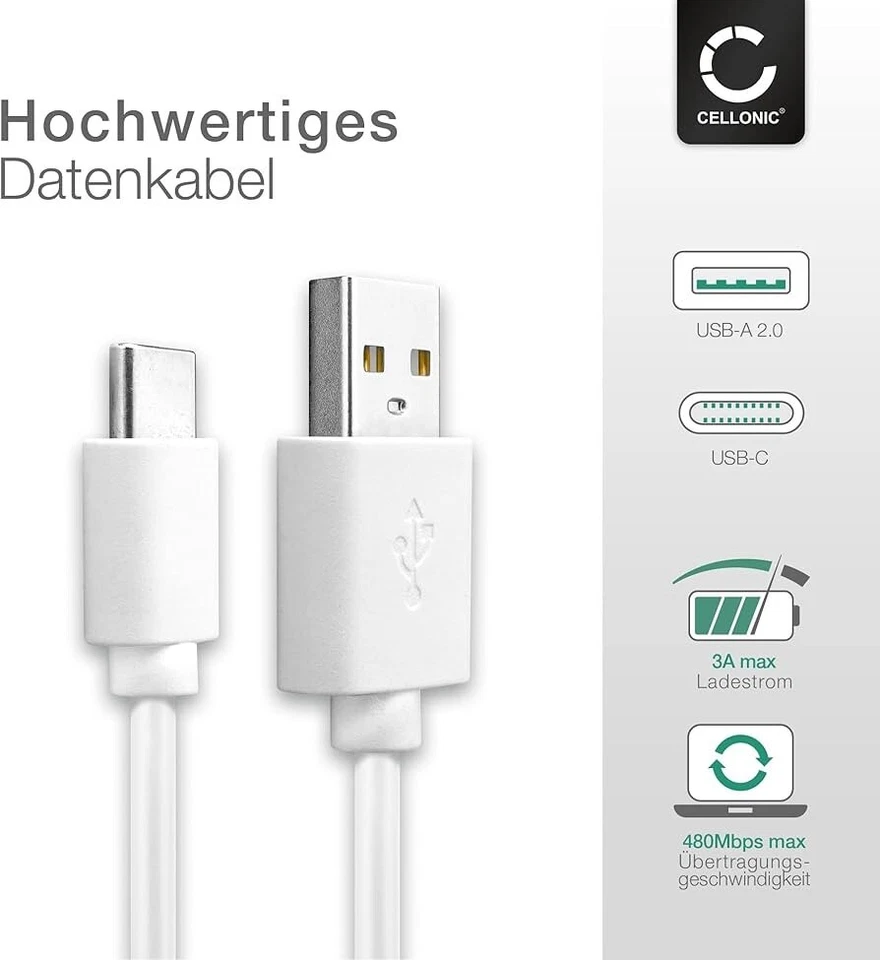 USB To Type-C 2.1Amp Charging Cable Heavy Duty For Samsung Sony OnePlus - Image 4 of 4