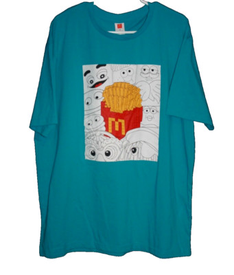 McDonals s Brand Collectors Edition T-Shirt French Fries Size 2XL Blue