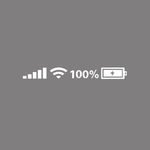 Calcomanías divertidas de señal de wifi, batería y nivel para auto (Para: Más de un vehículo) 5