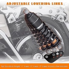 Motorcycle Rear Lowering Kits Adjustable 1"2"3" Compatible with Harley Touring